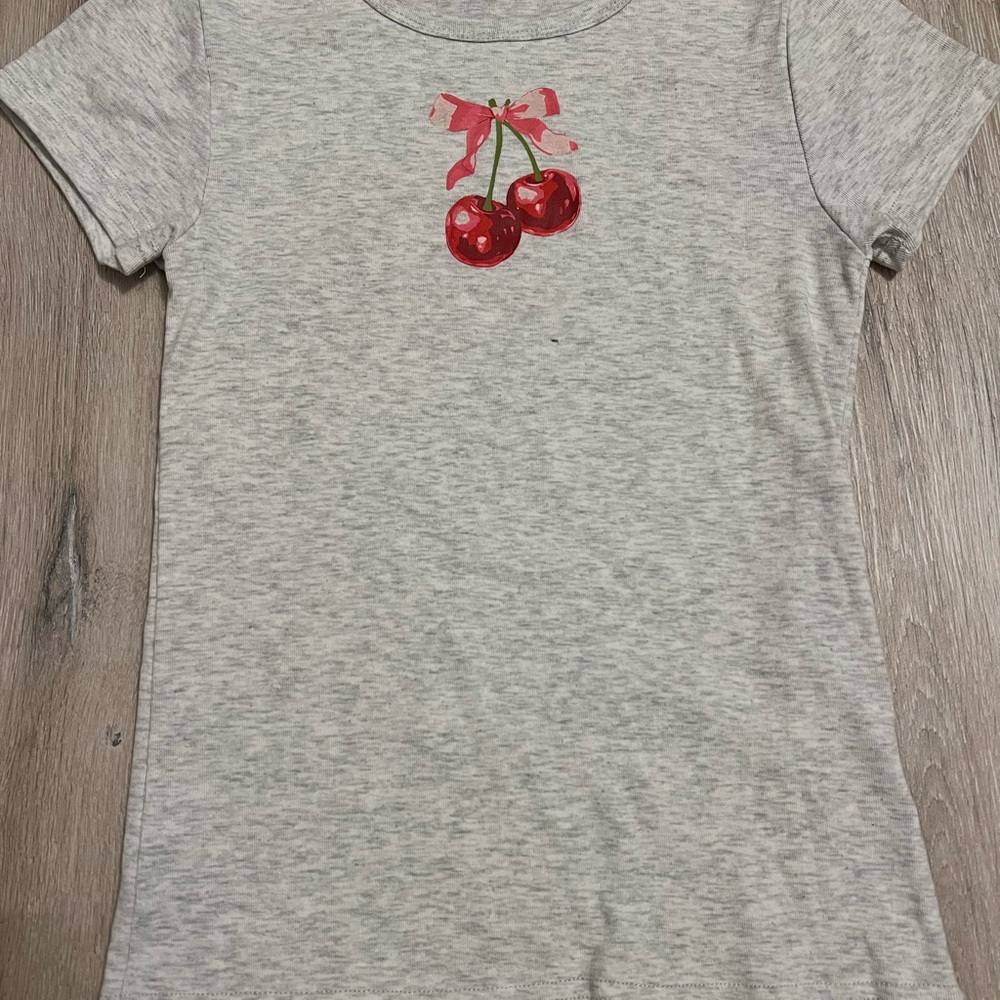 Brand New without tags! Grey cherry women’s tee